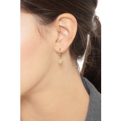 Pendientes de oro amarillo de 18k corazón 2