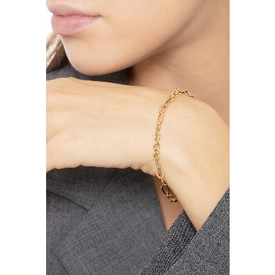 Pulsera de cadena en oro amarillo 18k