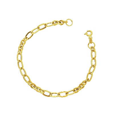 Pulsera de cadena en oro amarillo 18k