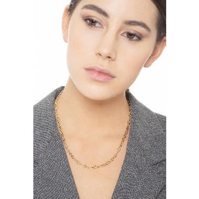 Collar con cadena de eslabones en oro amarillo de 18kt