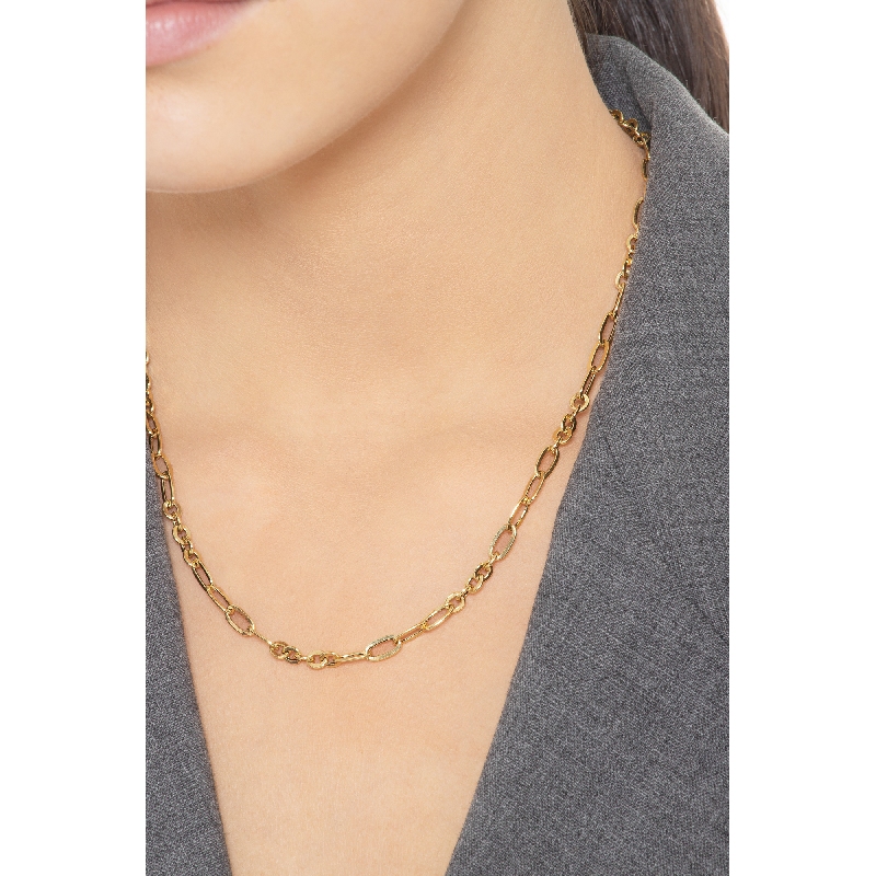 Collar con cadena de eslabones en oro amarillo de 18kt