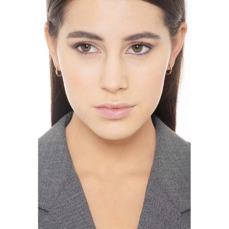 Pendientes de aro en oro amarillo de 18k