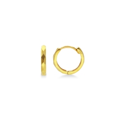 Pendientes de aro en oro amarillo de 18k
