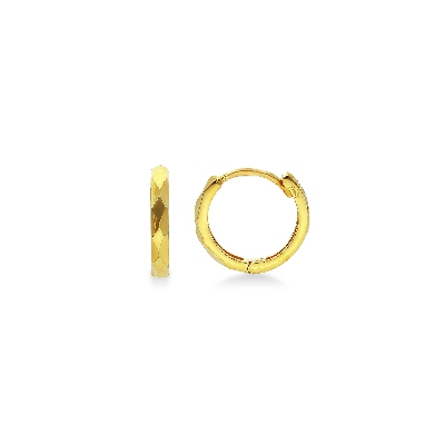Pendientes de aro en oro amarillo de 18k