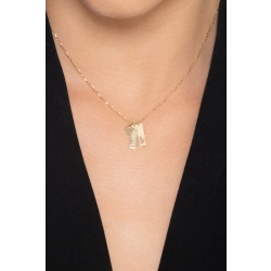 Collar en oro amarillo 18k con tres charms Love 2
