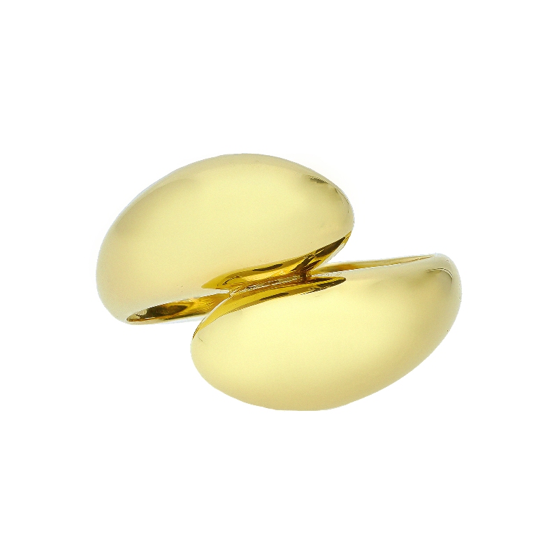 Anillo contrarié en oro amarillo 18k con acabado brillante Anillo contrarié en oro amarillo 18k con acabado brillante