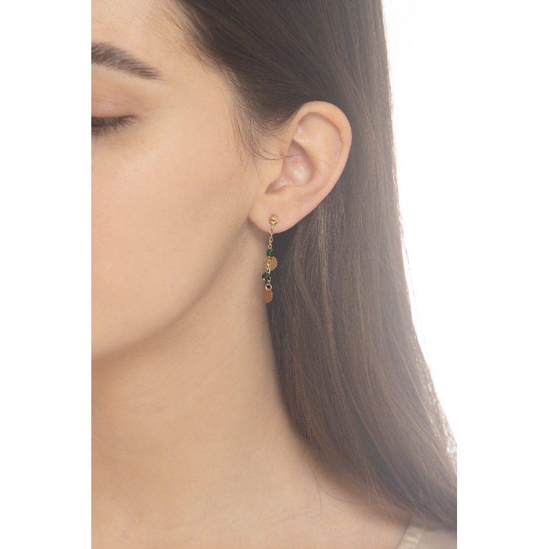 Pendientes cadena oro 18K Cascada Pendientes cadena oro 18K Cascada