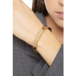 Pulsera rígida en oro amarillo de 18 quilates con circonitas de colores 2