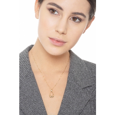 Collar en oro amarillo 18k con colgante triangulo