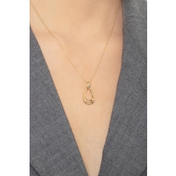Collar en oro amarillo 18k con colgante triangulo 2