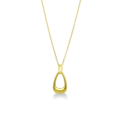 Collar en oro amarillo 18k con colgante triangulo