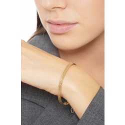 Pulsera mujer semirígida en oro amarillo 18k con malla suave 2