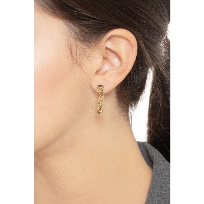 Pendientes en oro amarillo 18k semirrígidos