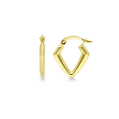 Pendientes en oro amarillo 18k de tubo cuadrado hueco