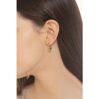 Aros en oro amarillo 18k de 1,4 cm