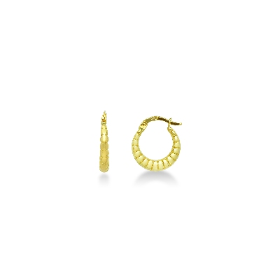 Aros en oro amarillo 18k de 1,4 cm