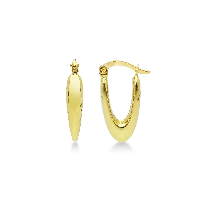 Pendientes en oro amarillo de 18 quilates con diseño moderno