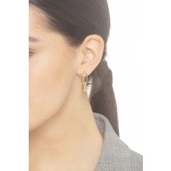 Pendientes en oro amarillo 18k con cierre de clip 2,8 cm 2