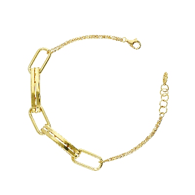 Pulsera en oro amarillo 18k con eslabones