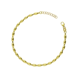 Pulsera en oro amarillo 18k con eslabones ovalados cm 17
