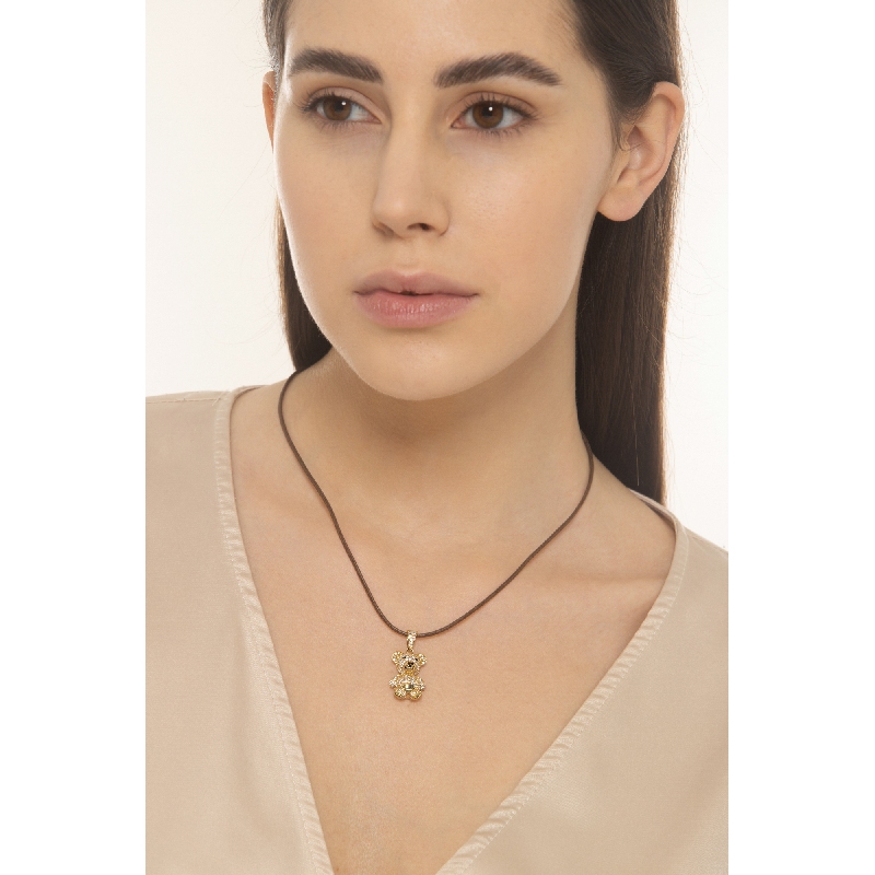 Colgante osito en oro amarillo de 18 k y circonitas Colgante osito en oro amarillo de 18 k y circonitas