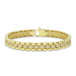 Pulsera de cinturón con estilo vintage en oro 18 quilates