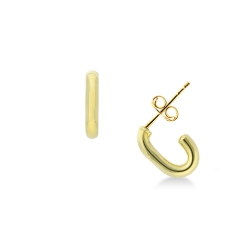 Pendientes de gancho en oro amarillo 18k