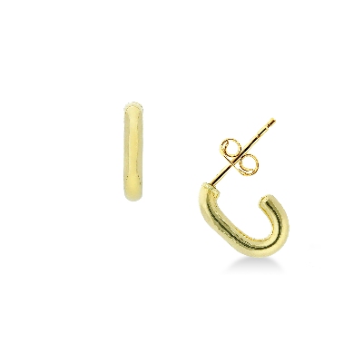 Pendientes de gancho en oro amarillo 18k