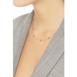 Collar en oro amarillo 18k con bolitas y aros 2