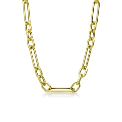 Collar en Oro Amarillo 18k con Malla de Cadena, 48 cm