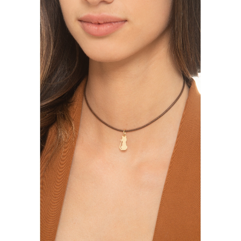 Colgante en oro amarillo 18k con gatito