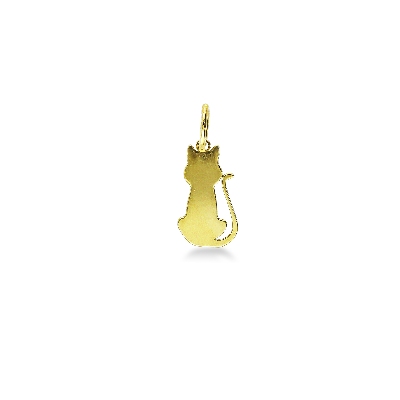 Colgante en oro amarillo 18k con gatito