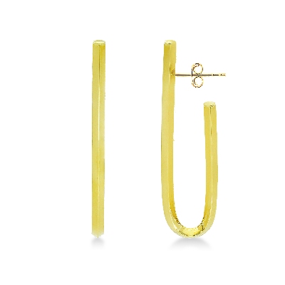 Pendientes ovalados oro amarillo 18k huecos