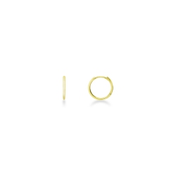 Aros en oro amarillo 18k con un diámetro 1,40 cm