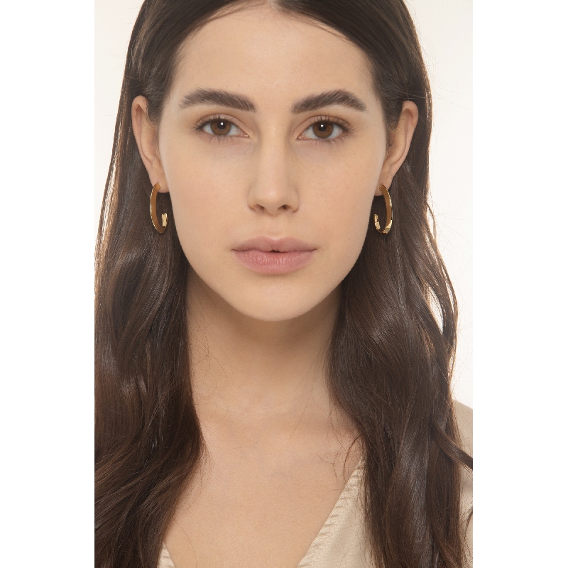 Pendientes ovalados oro amarillo 18k