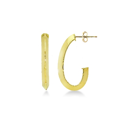 Pendientes ovalados oro amarillo 18k