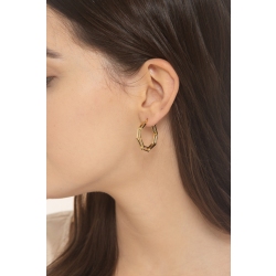 Aros fantasía en oro amarillo 18 quilates 2