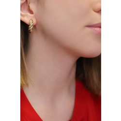 Aros trenzados en oro amarillo 18k 2