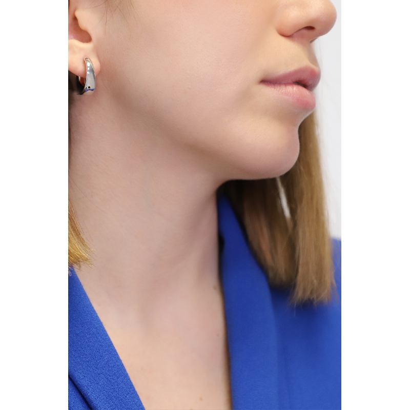 Aros lisos en oro blanco