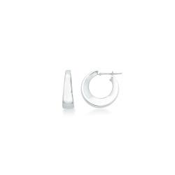 Aros lisos en oro blanco