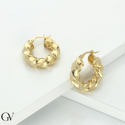 Pendientes aro en oro amarillo 18k