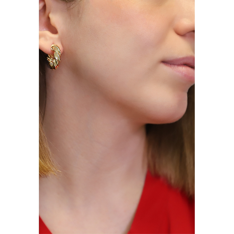 Pendientes aro en oro amarillo 18k