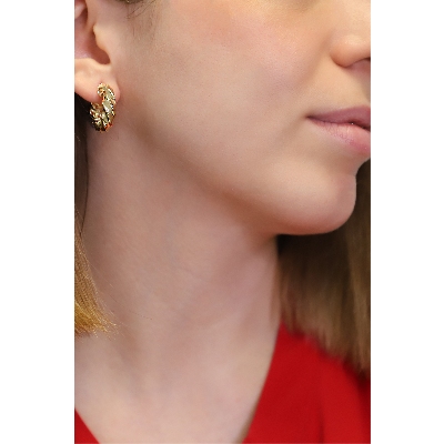 Pendientes aro en oro amarillo 18k