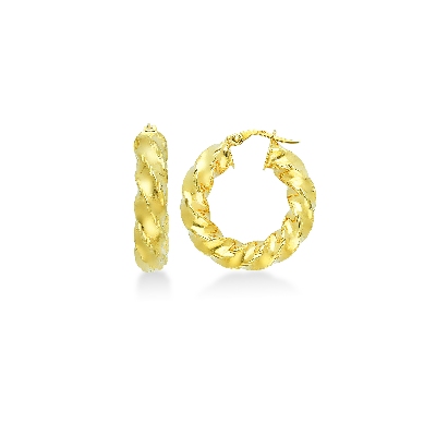 Aros en oro amarillo de 18 quilates