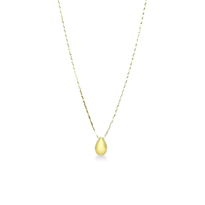 Collar de oro amarillo 18k con pequeña gota lisa