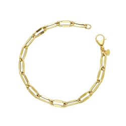 Pulsera eslabones en oro amarillo de 18 quilates.