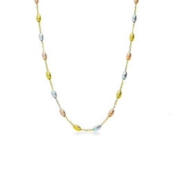 Collar tres colores de oro 18k