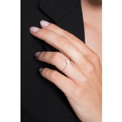 Anillo diseño serpiente en oro 18k y diamantes 2