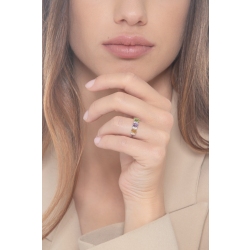 Anillo en oro blanco de 18 quilates con citrino, amatista, peridoto y diamantes 2