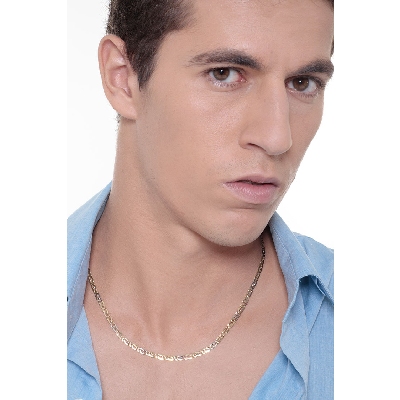 Collar oro amarillo y blanco de 18 quilates